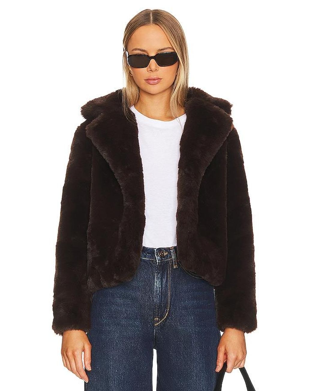 MINKPINK Eva Faux Fur Coat in Black Lyst UK