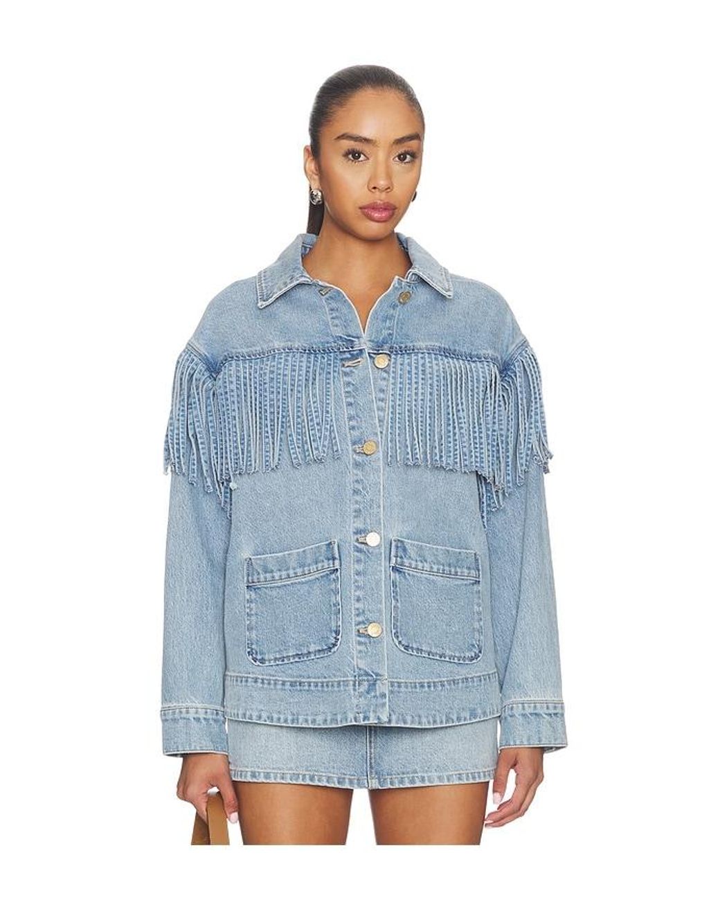 Show Me Your Mumu Blue Ojai Fringe Jacket
