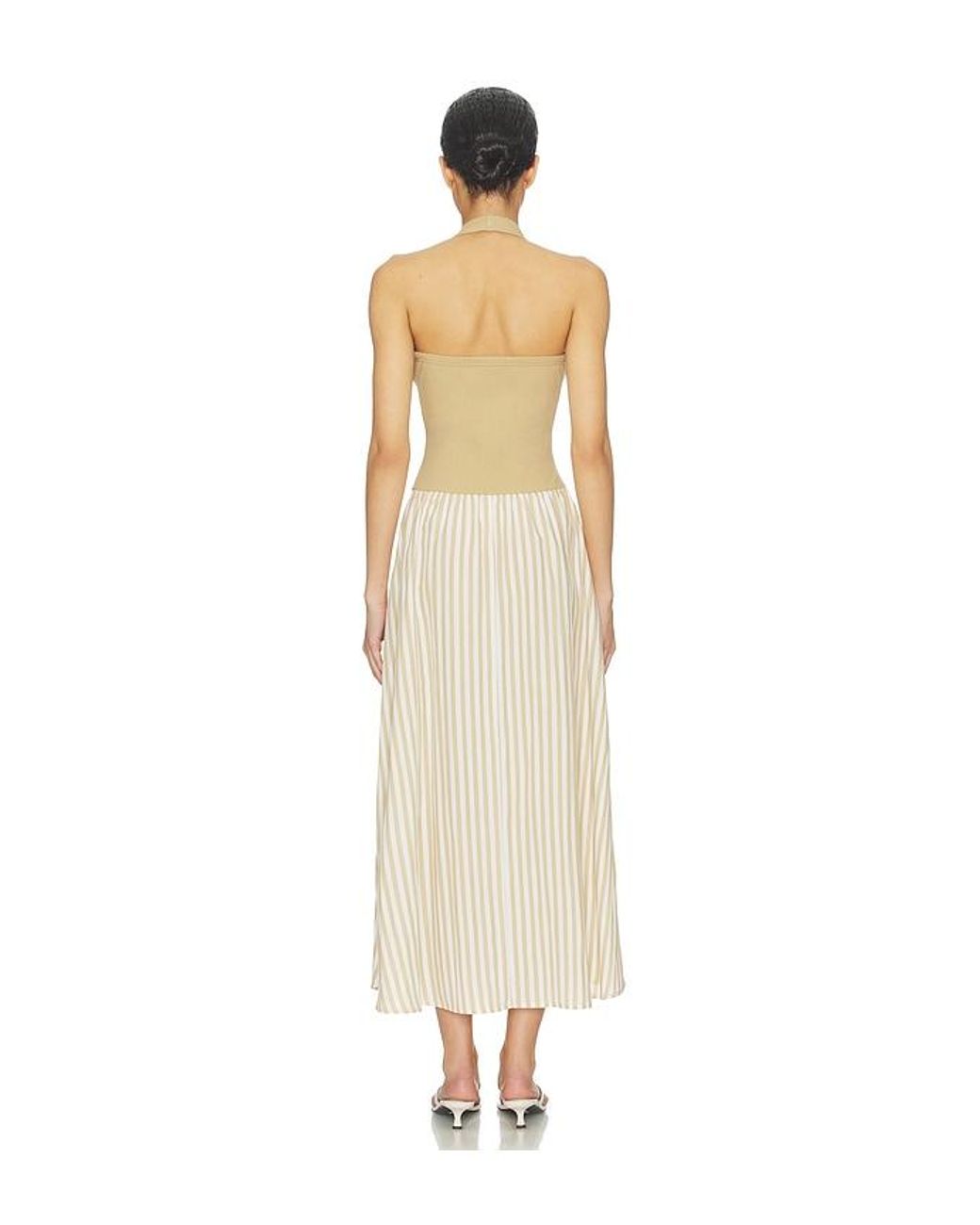 LNA White Hart Halter Dress