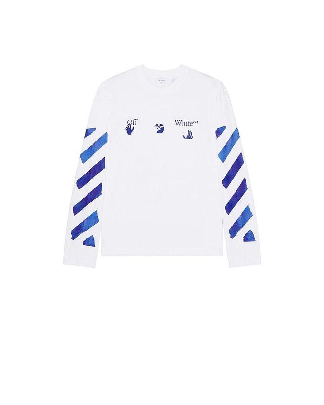 Off-White c/o Virgil Abloh Blue Bacco Arrow Skate Long Sleeve Tee for men
