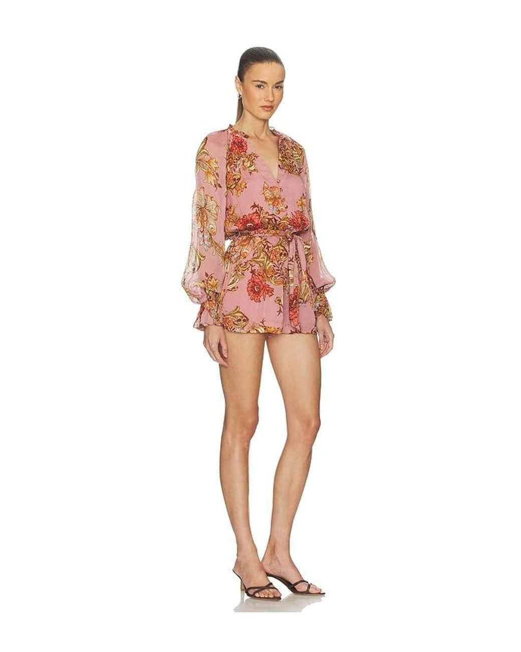 Hemant & Nandita Multicolor Romper With Tie Belt