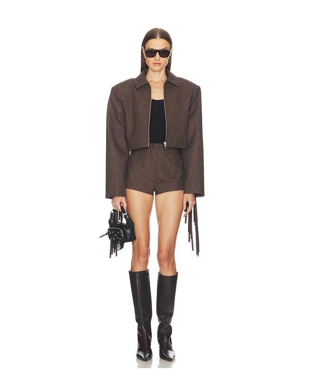 Camila Coelho Black Lera Shorts