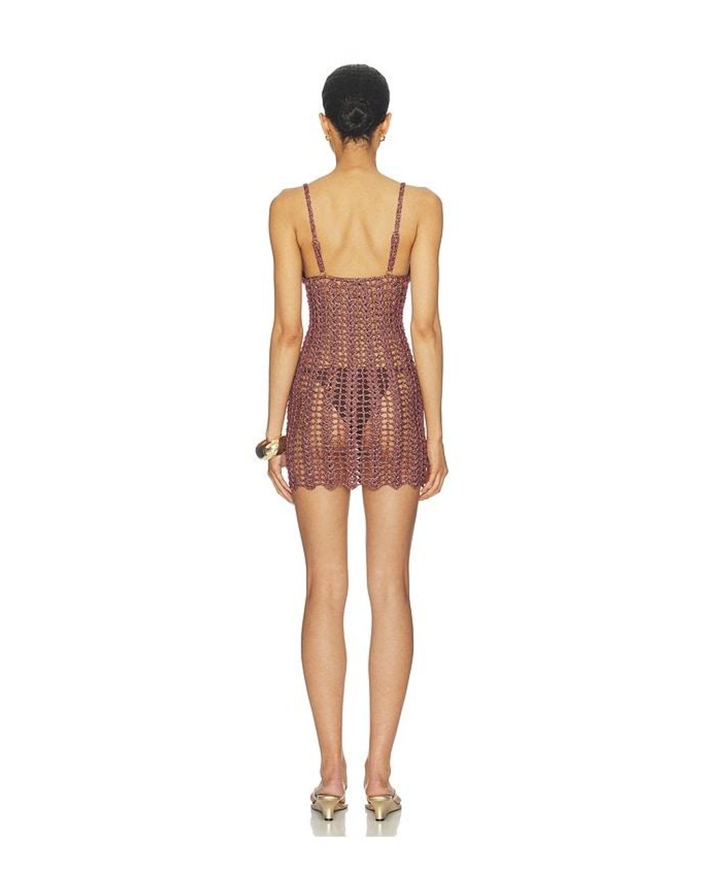 superdown Multicolor Magnolia Crochet Mini Dress