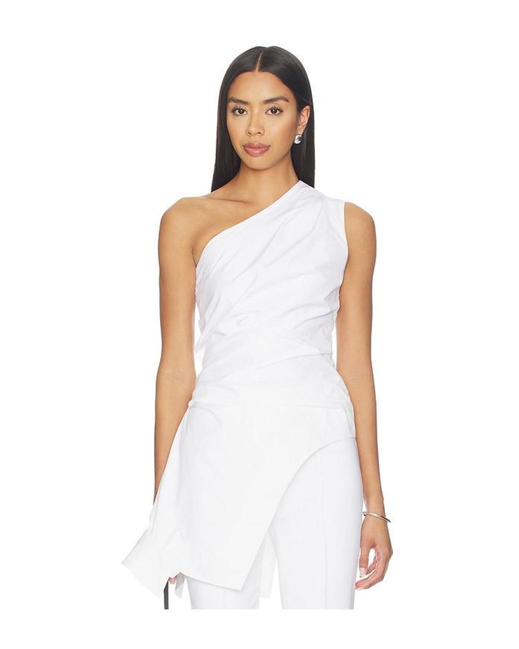 Rohe White Reimagined One Shoulder Top