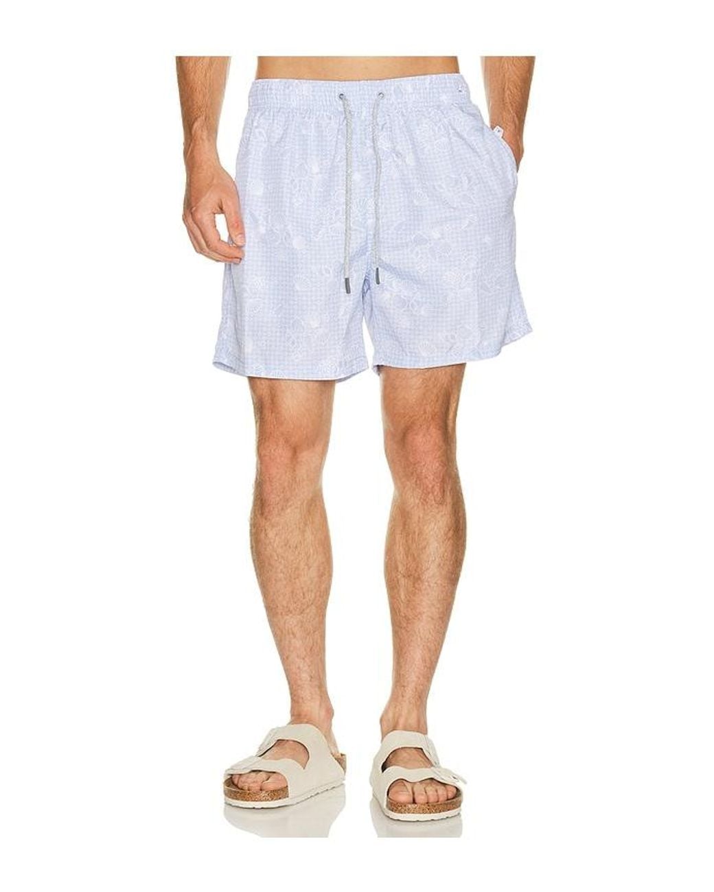 Vintage Summer Blue Ponji Swim Volleys for men