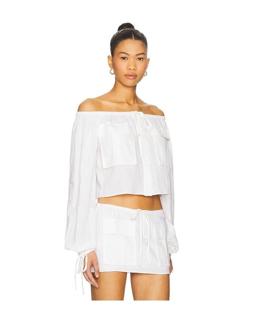 GUIZIO White Akiko Top
