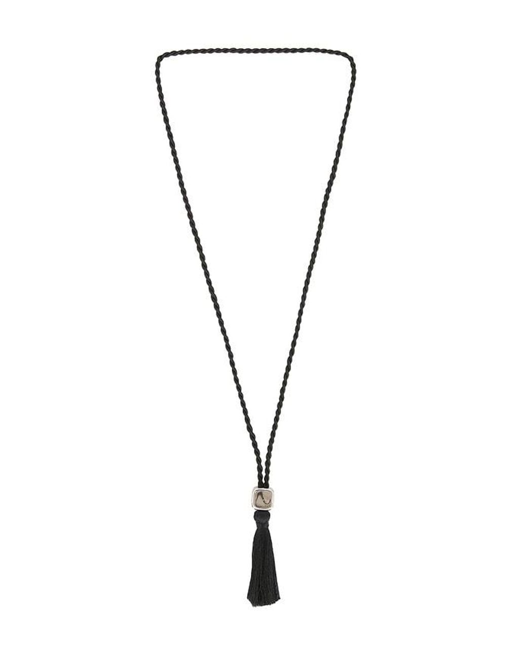 Frasier Sterling Black After Hours Tassle Necklace