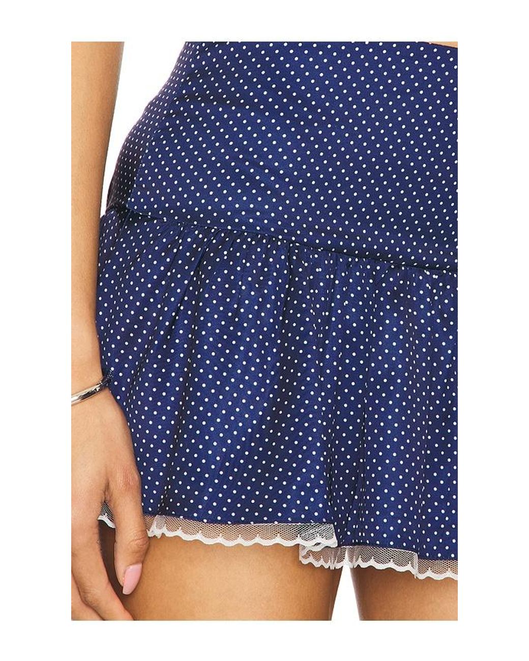 MORE TO COME Blue Annara Mini Skirt