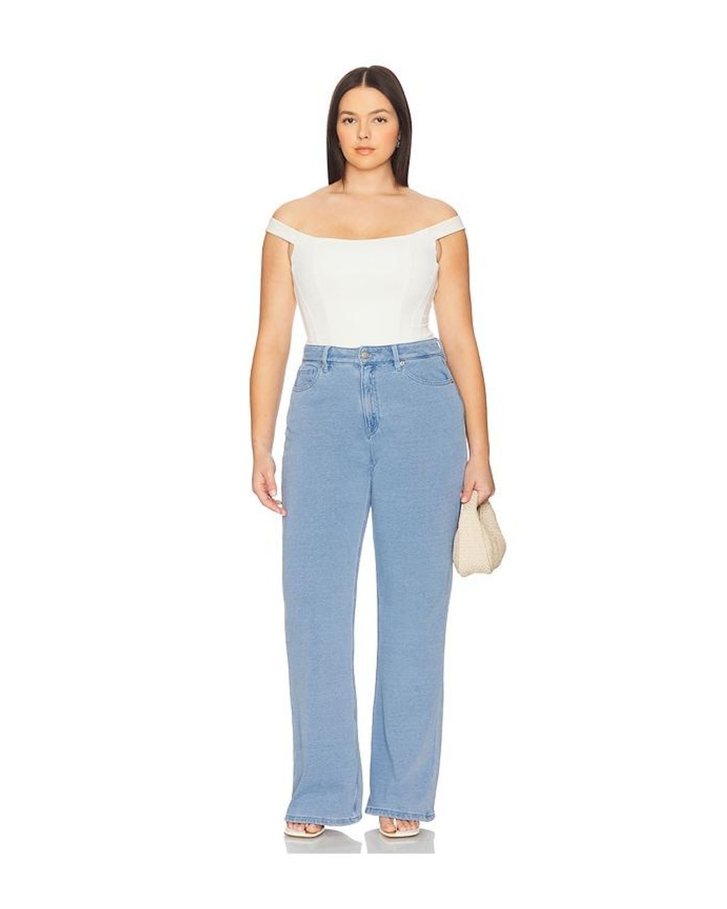 GOOD AMERICAN Blue Jeanius Good Ease Sweatpants