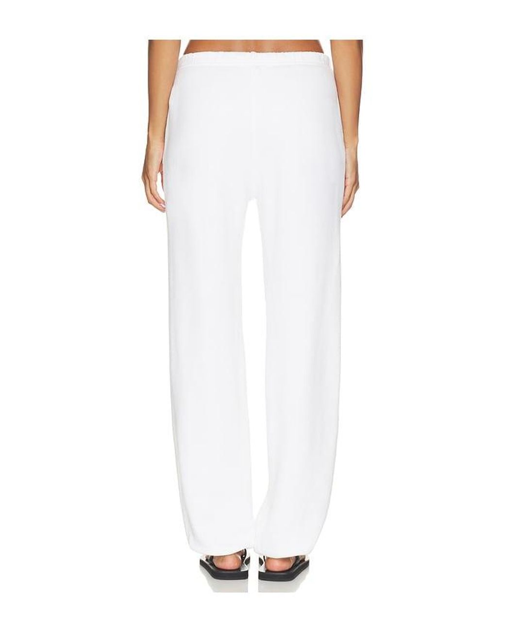 ÉTERNE White French Terry Boyfriend Pocket Sweatpant