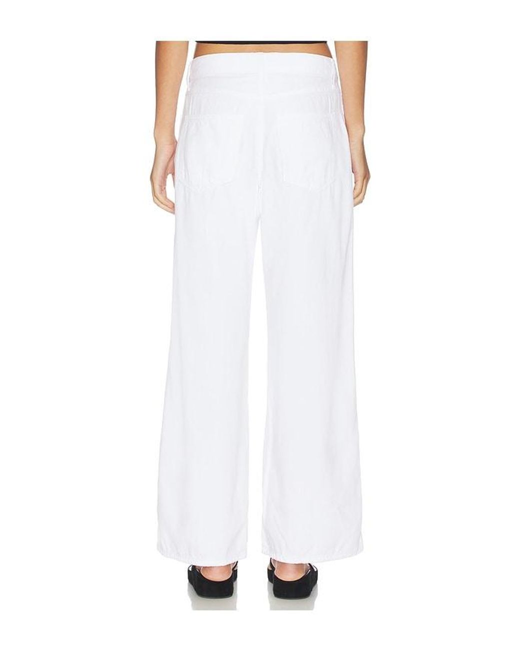 Amo Denim White Regina Wide Leg Jeans