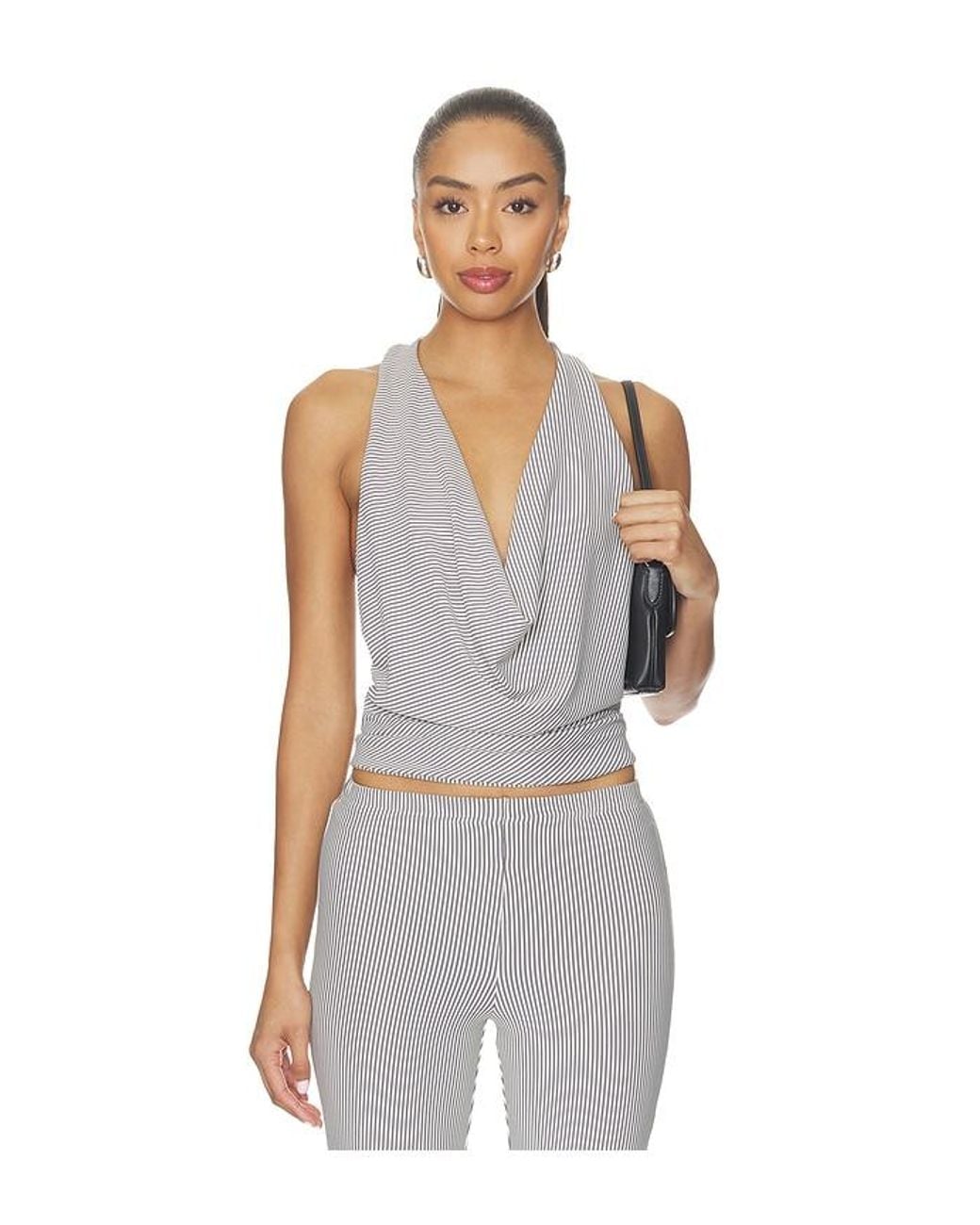 superdown White Libbie Drape Top