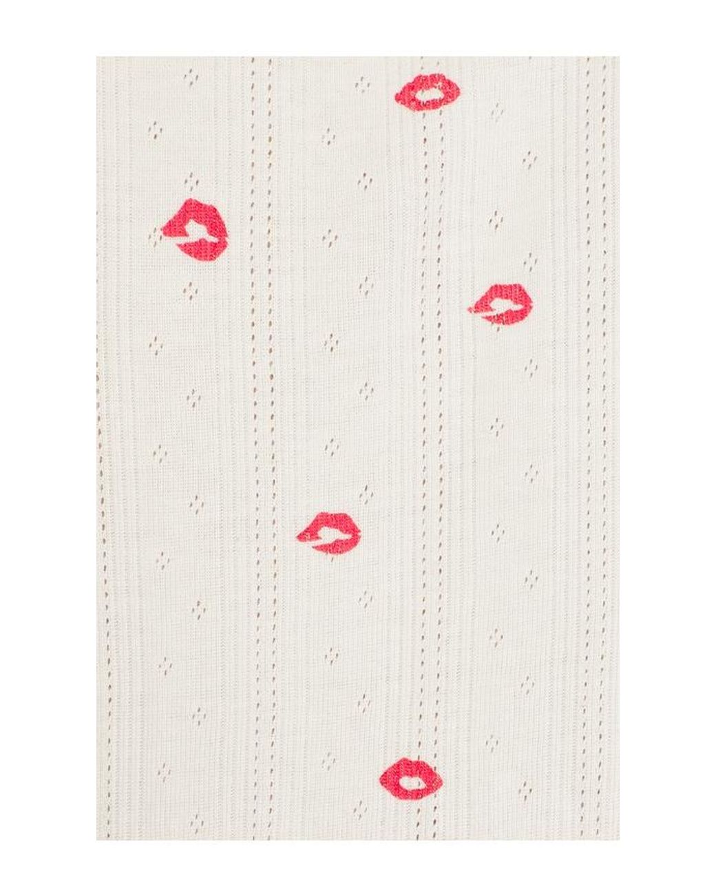 HATCH White The Pointelle Sweetheart Tee