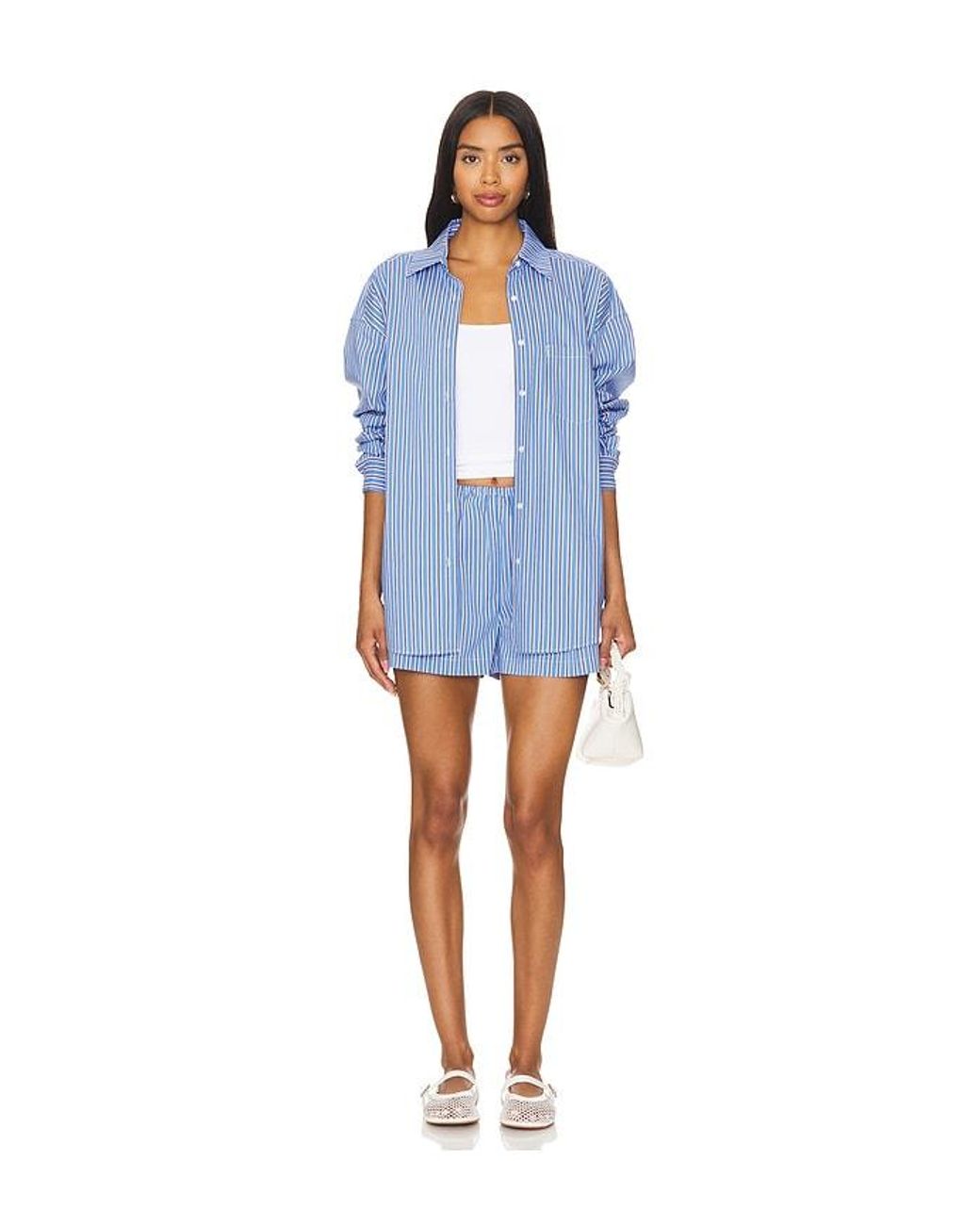 Solid & Striped Blue The Jancy Blouse