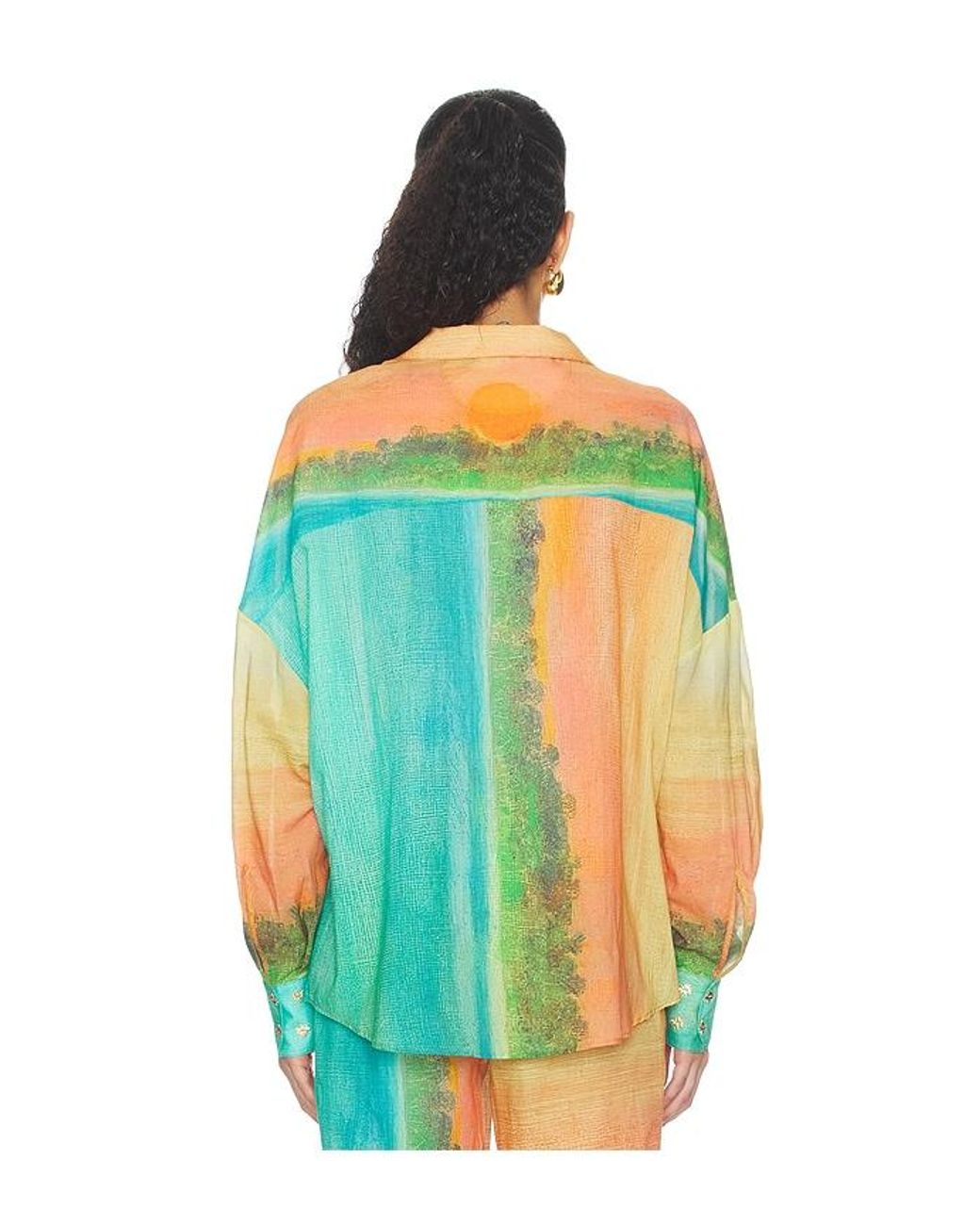 Donde Esteban Blue Formentera Cotton Voile Shirt