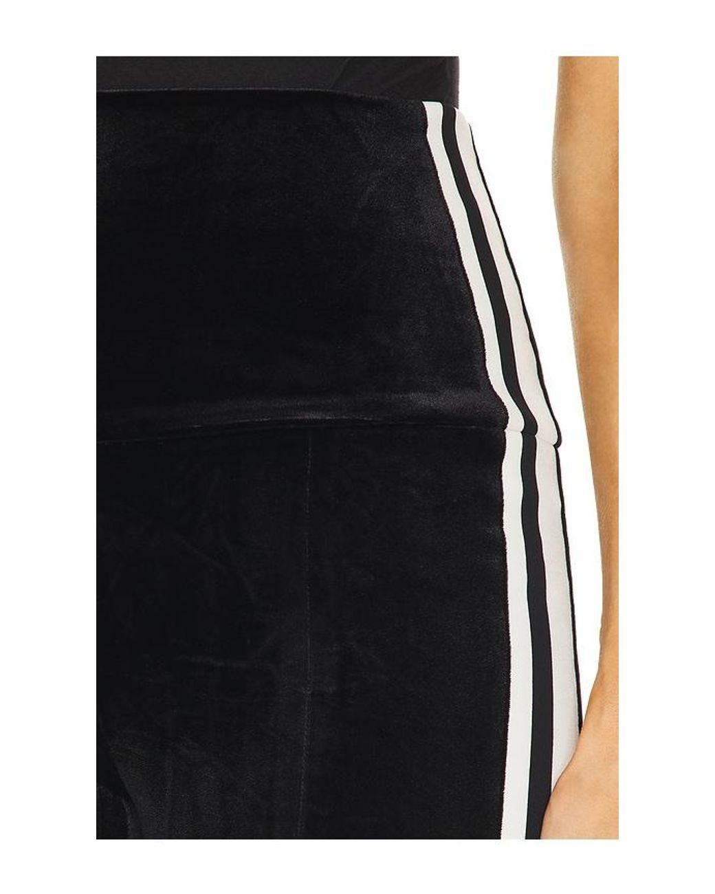 Norma Kamali Black Side Stripe Spat Legging