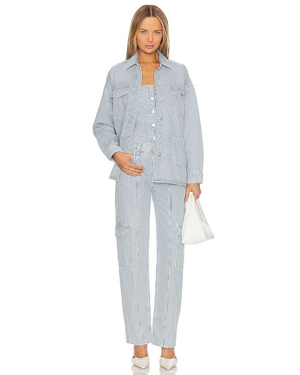 ENA PELLY Blue Diana Denim Utility Jeans