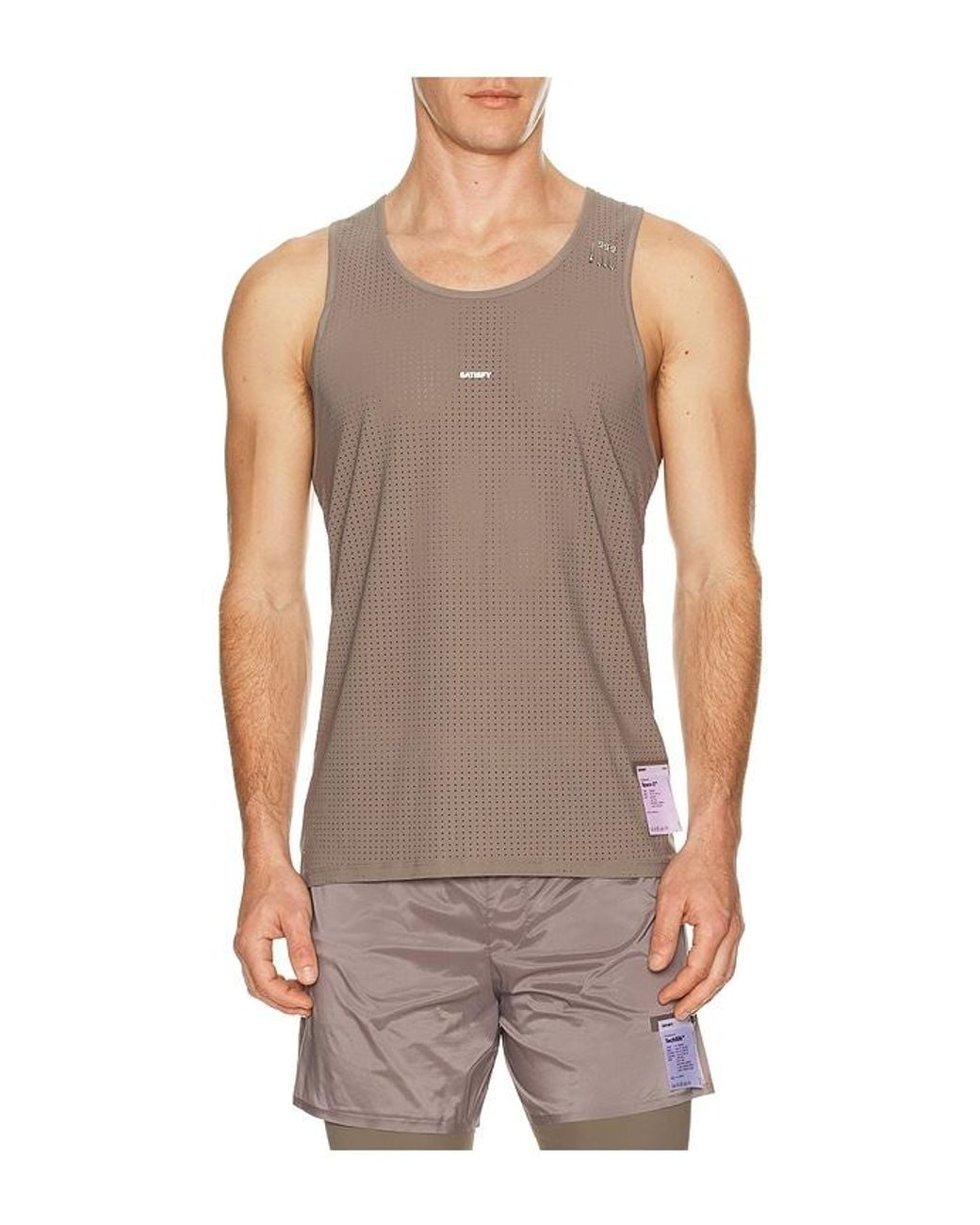 Satisfy Brown Space O Singlet for men