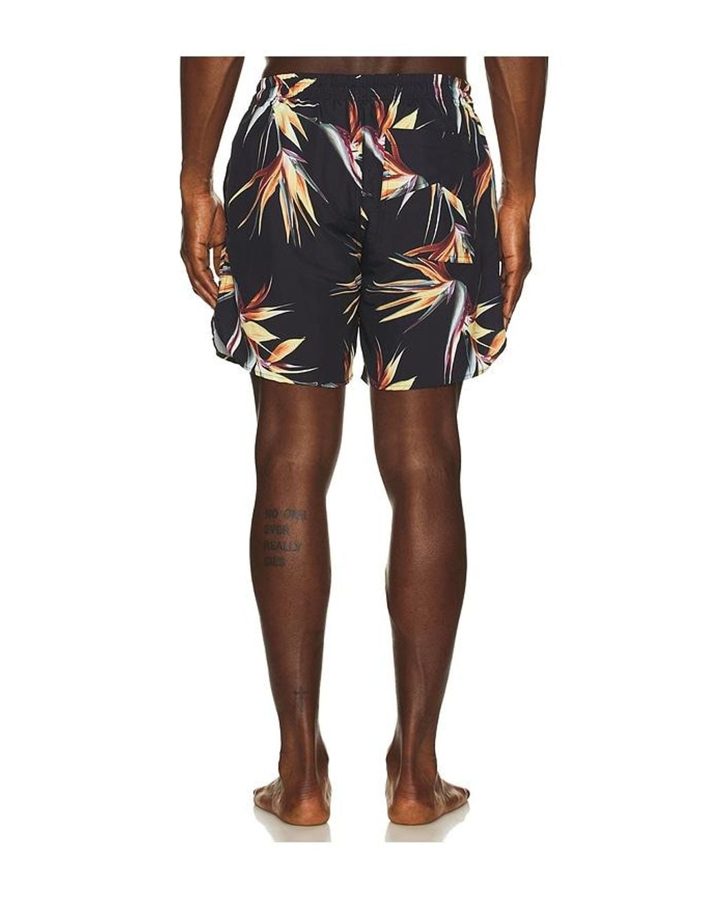 Rhude Black Regatta Club Hawaiian Swim Short for men
