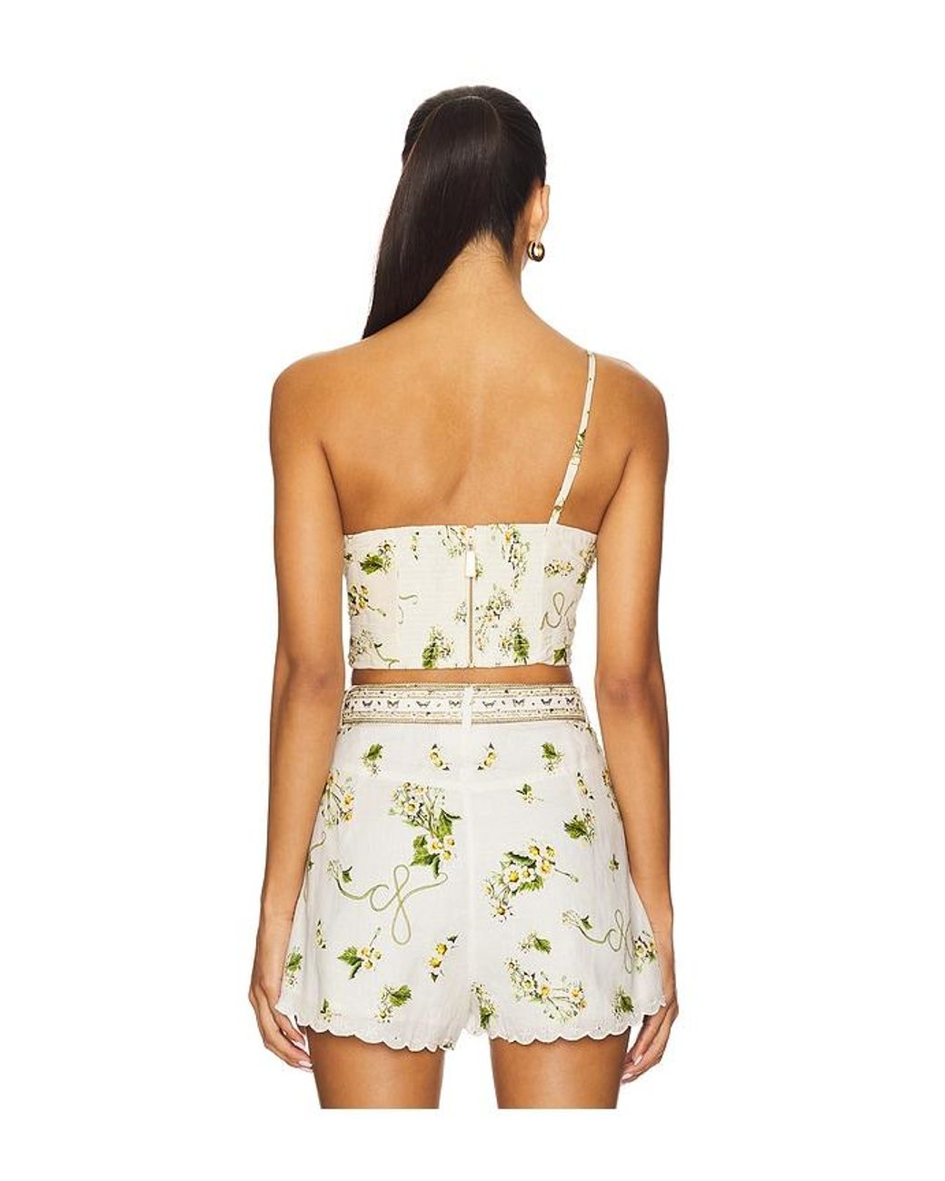 Camilla White Asymmetric Bow Top