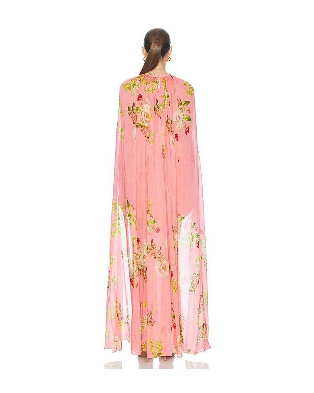 Hemant & Nandita Pink Ruched Cape Mini Dress
