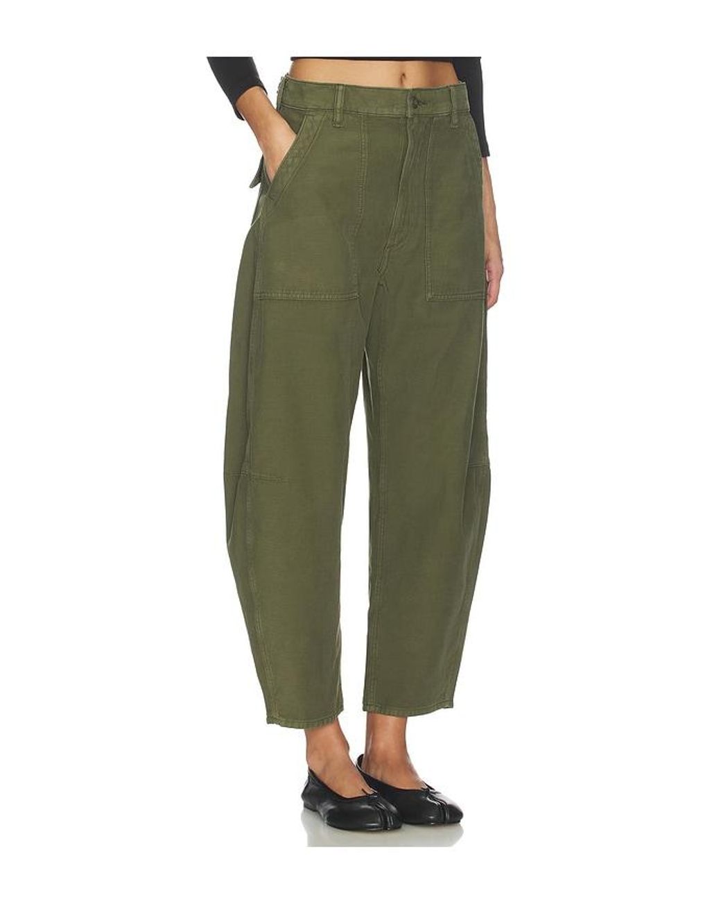Polo Ralph Lauren Green Reverse Sateen Tapered Pants