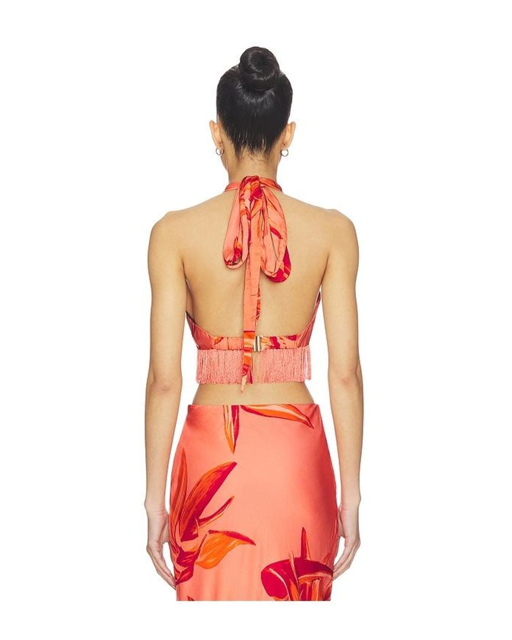 Rococo Sand Red Fringe Top