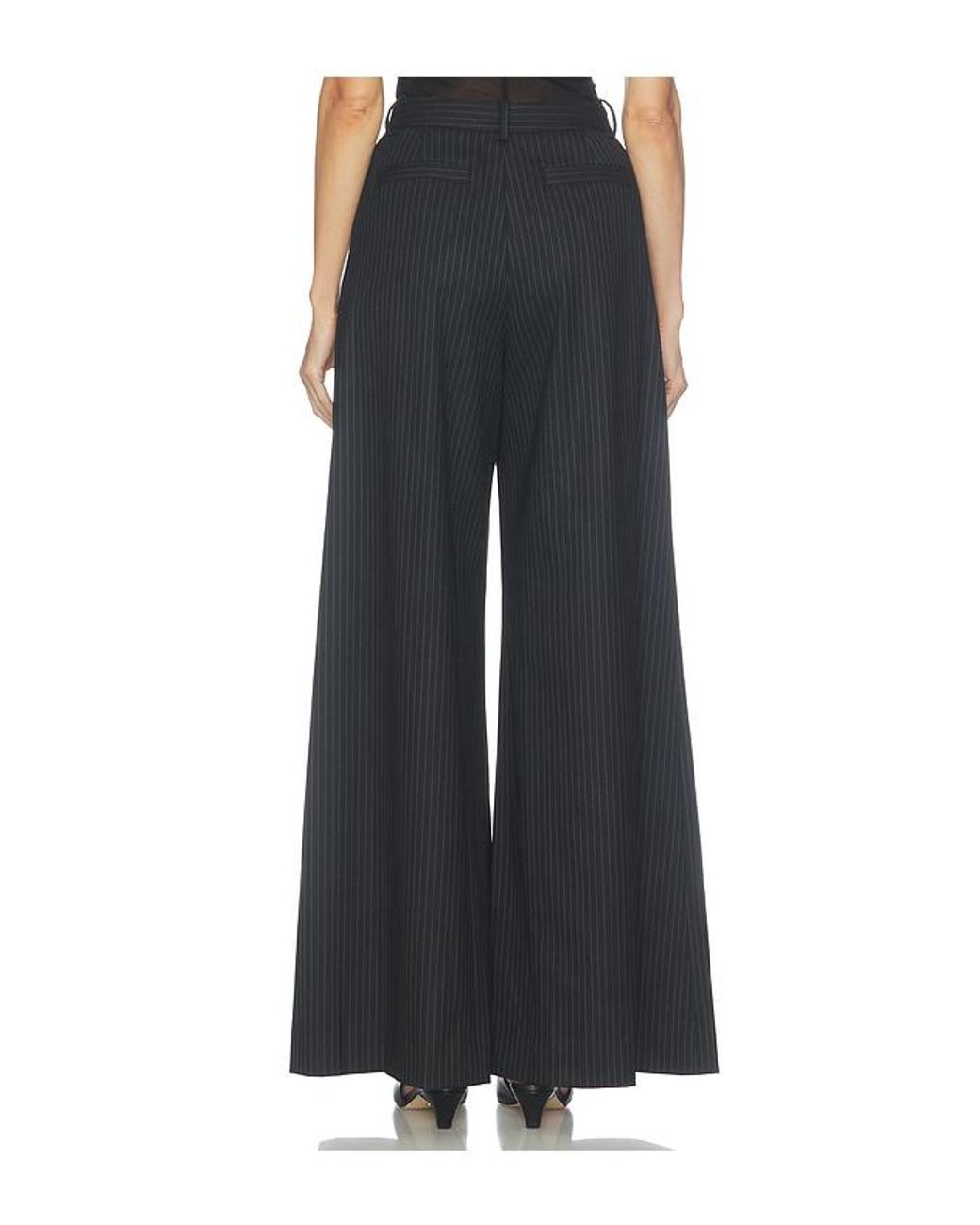 L'Agence Black Chelsy Wide Leg Pant