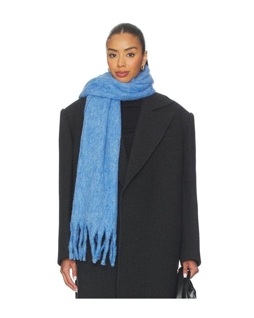 Hat Attack Blue Cozy Solid Scarf