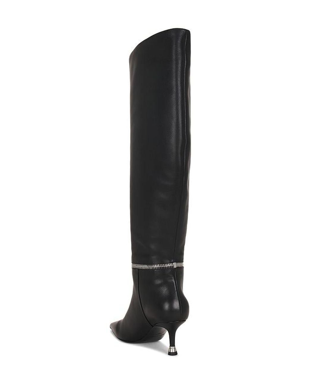 Alexander Wang Black Akilia Zip Slouch Leather Boot
