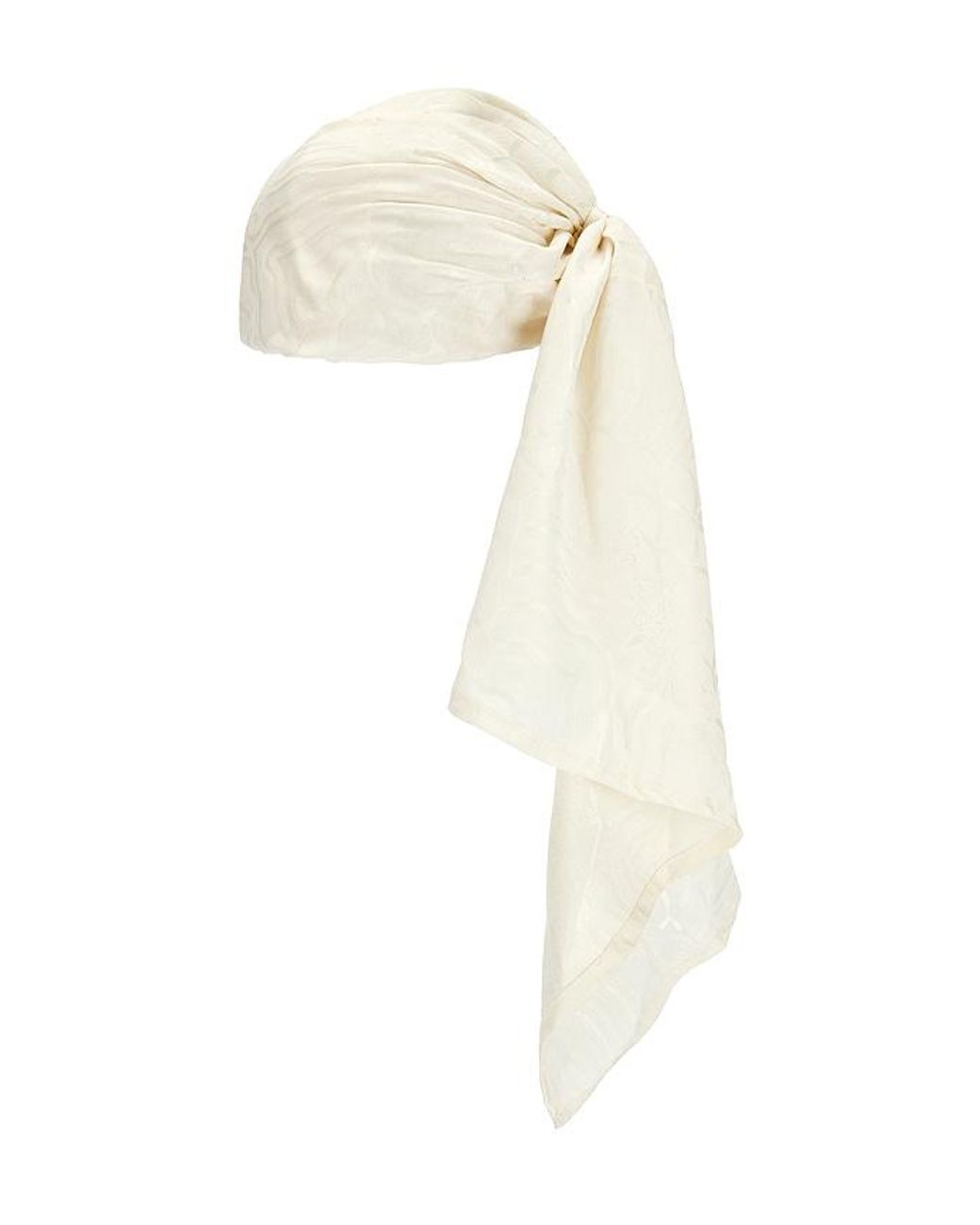 Lele Sadoughi White Sophia Eyelet Scarf Cap