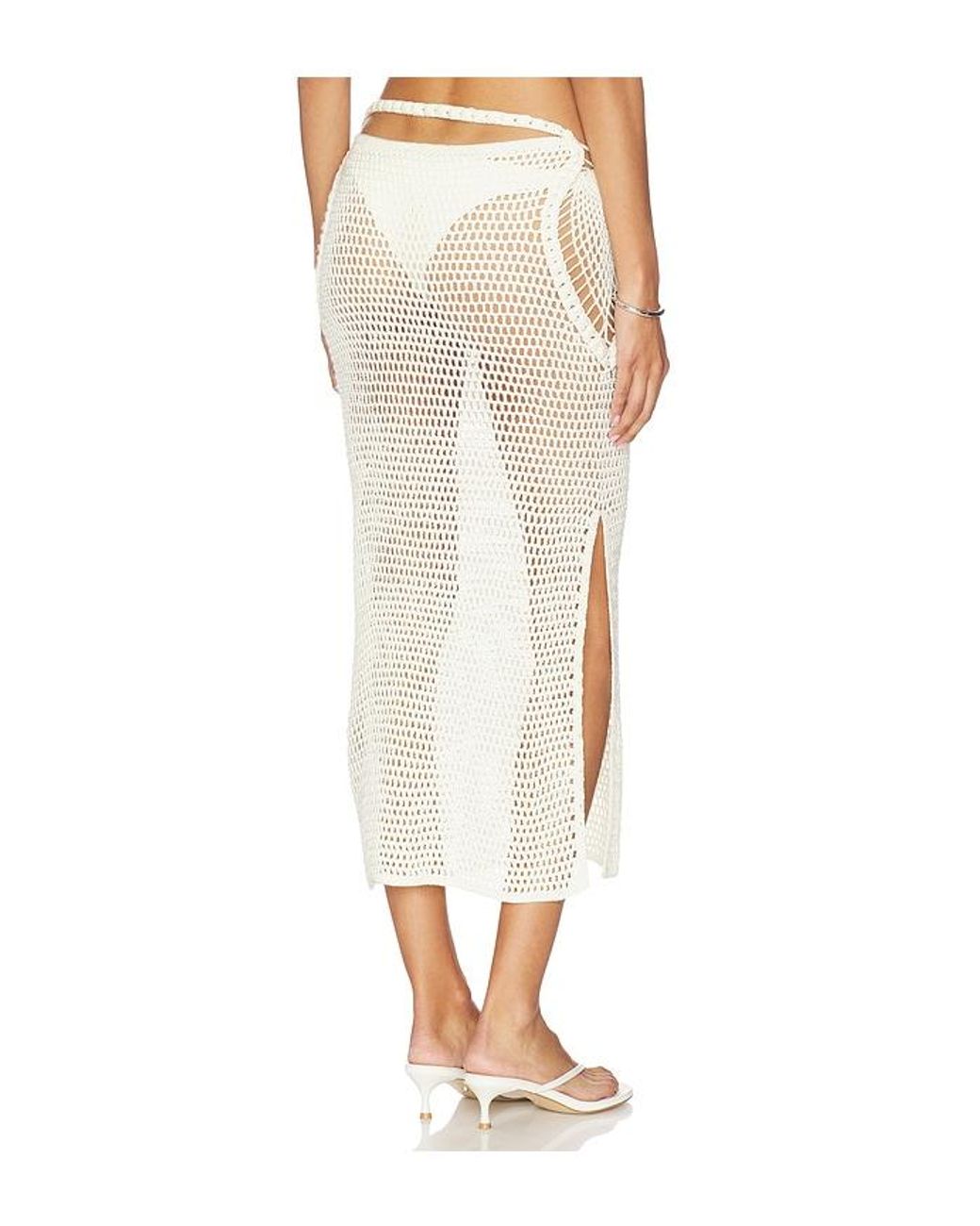 MY BEACHY SIDE White Dune Hand-Crocheted Maxi Skirt