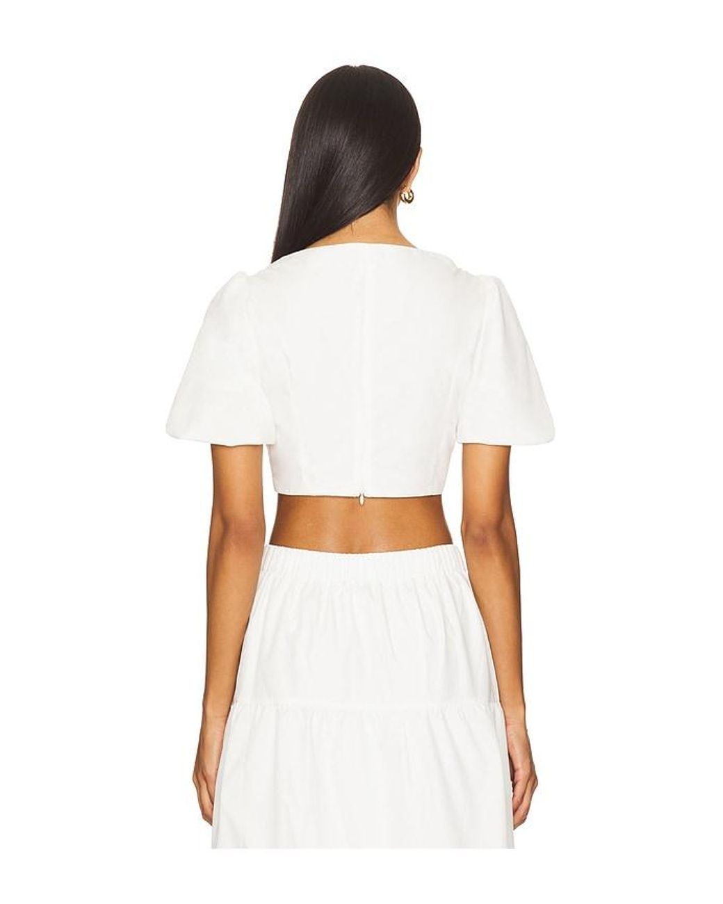 MORE TO COME White Braline Top