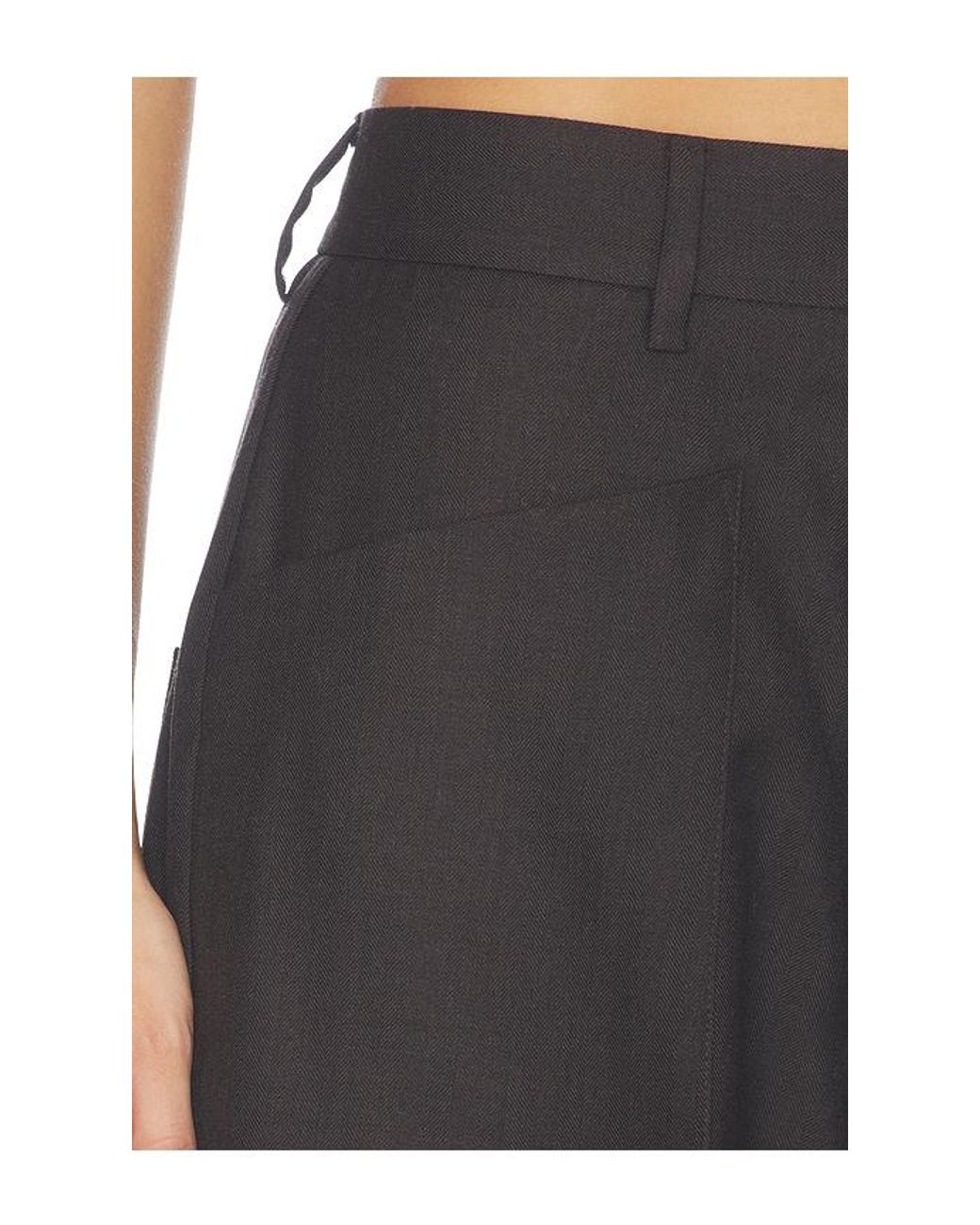 Nili Lotan Black Shon Wool Pant