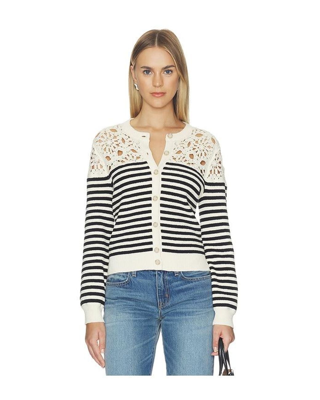 FRAME Multicolor The Coastal Stripe Cardi