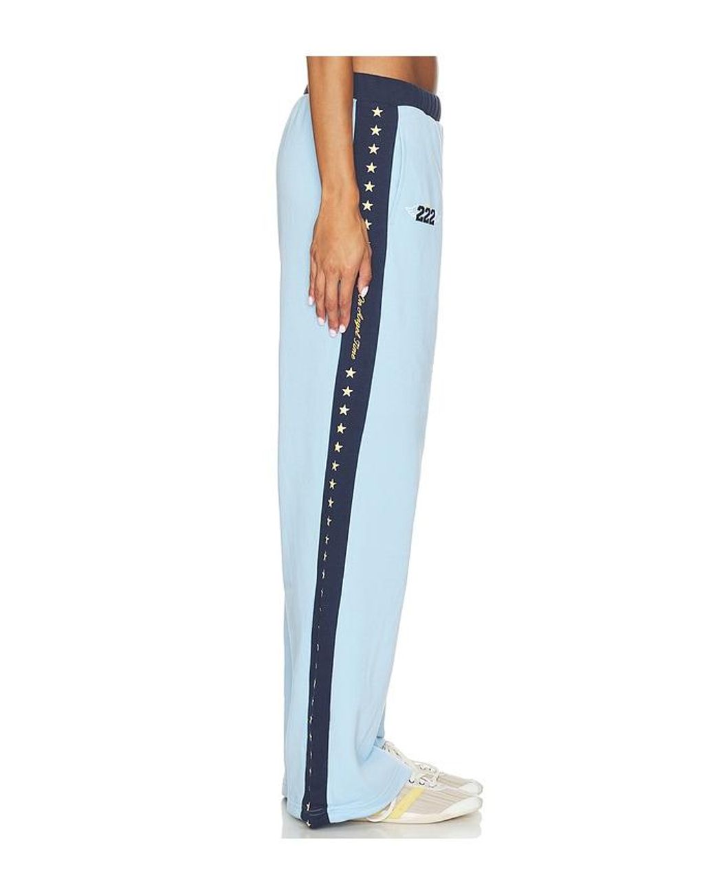 The Mayfair Group Blue Mayfair Athletic Dept. Wide Leg Sweatpant
