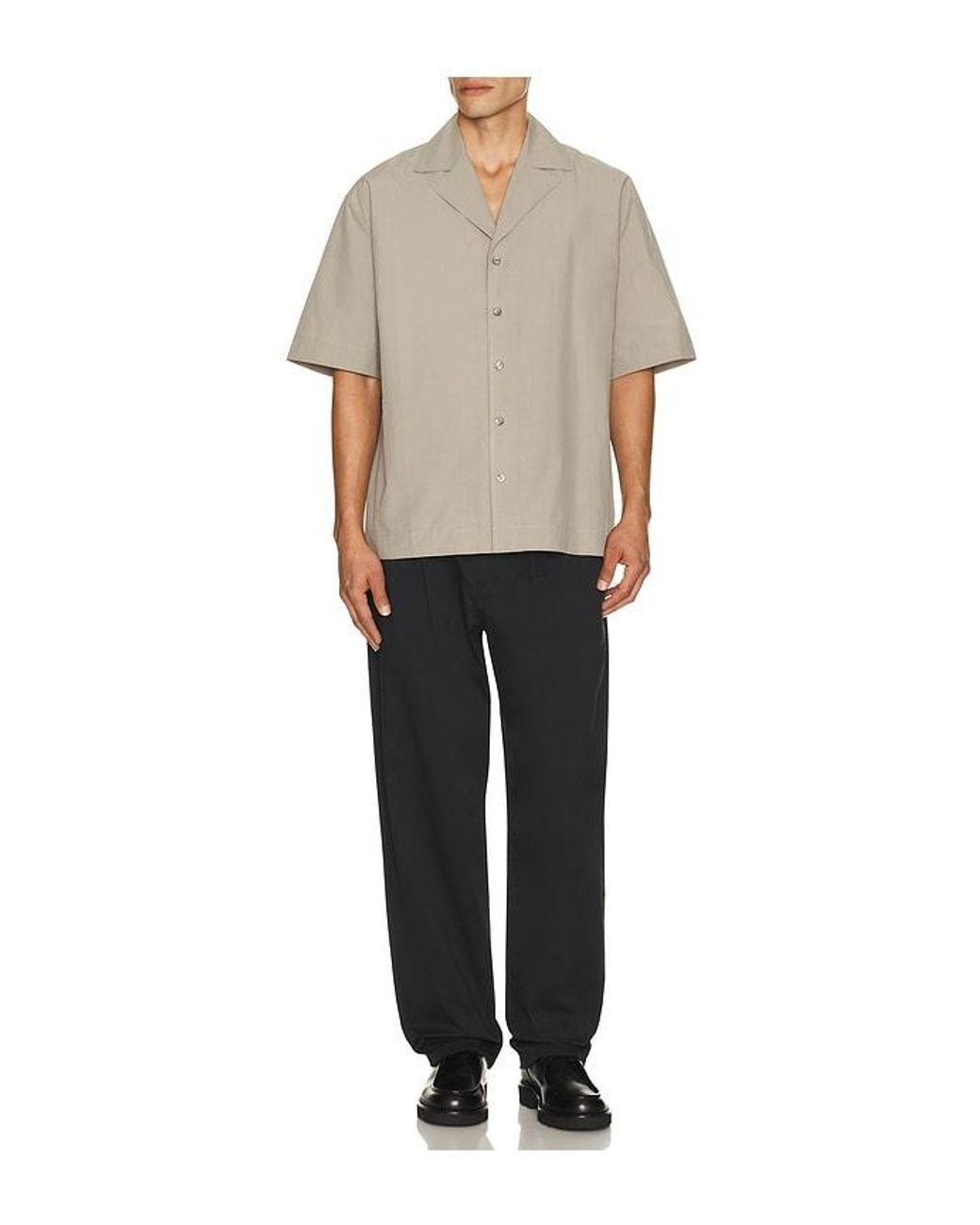 Rag & Bone Black Baggy Pleated Chino Pants for men
