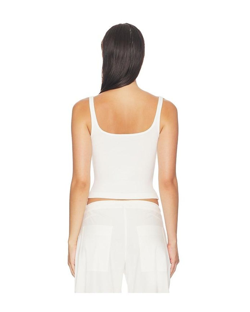 HAELO White Shadow Lace Tank