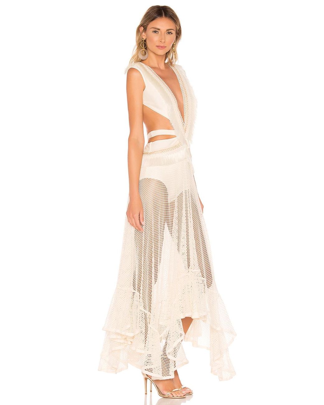 Mesh Cutout Maxi Dress 