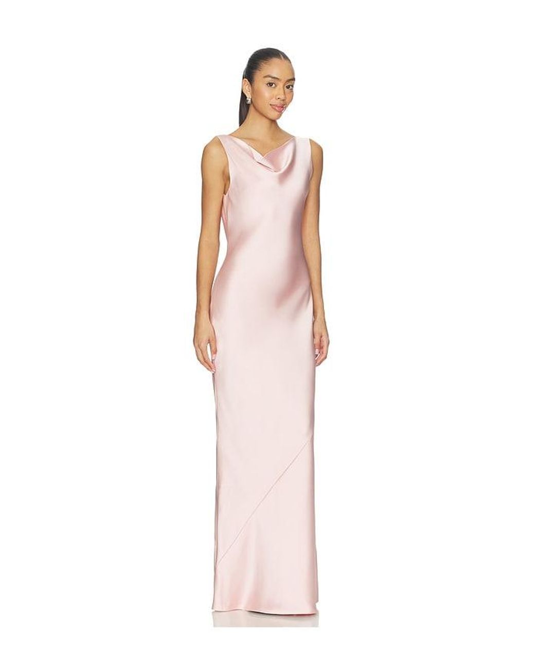 Norma Kamali Multicolor Sleeveless Low Back Drape Gown