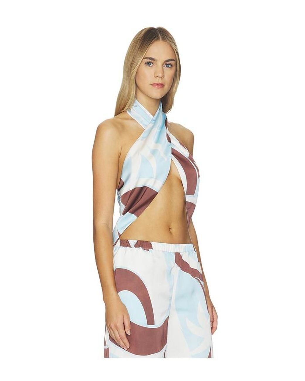 Seven Wonders White Sachi Cross Front Halter Top