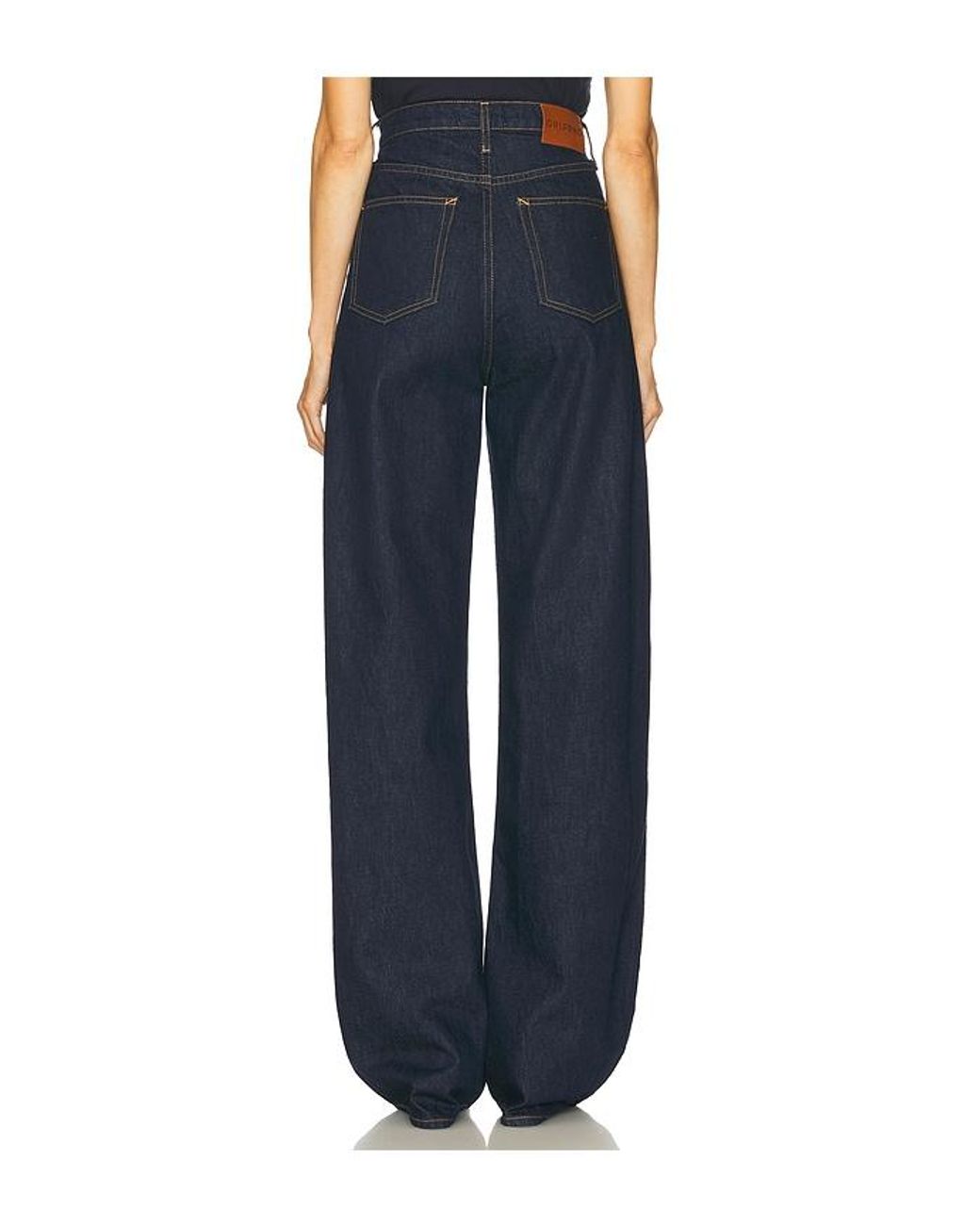 GRLFRND Blue Austen High Rise Curve