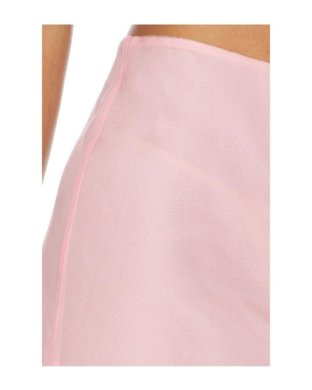 Monse Pink Organza Pencil Skirt