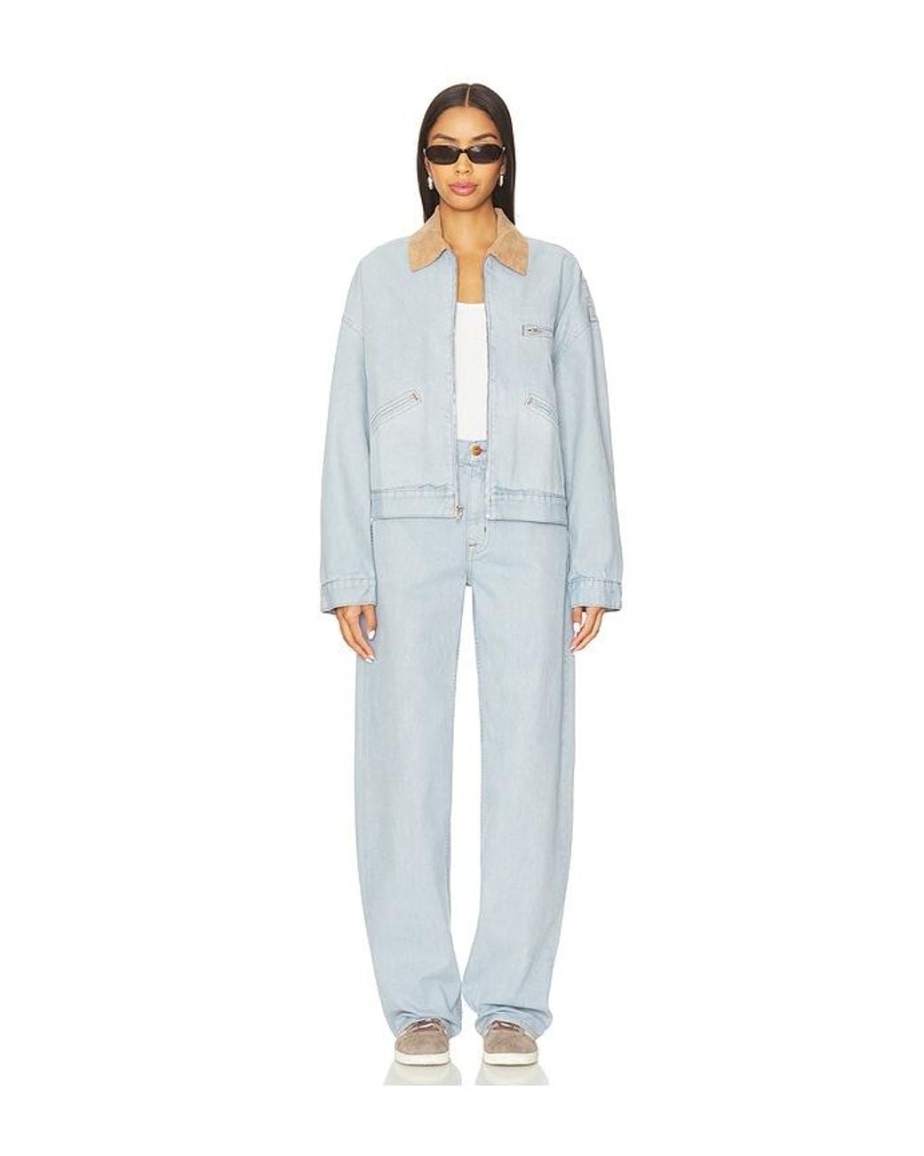 SLVRLAKE Denim Blue Cassie Wide Leg Jeans