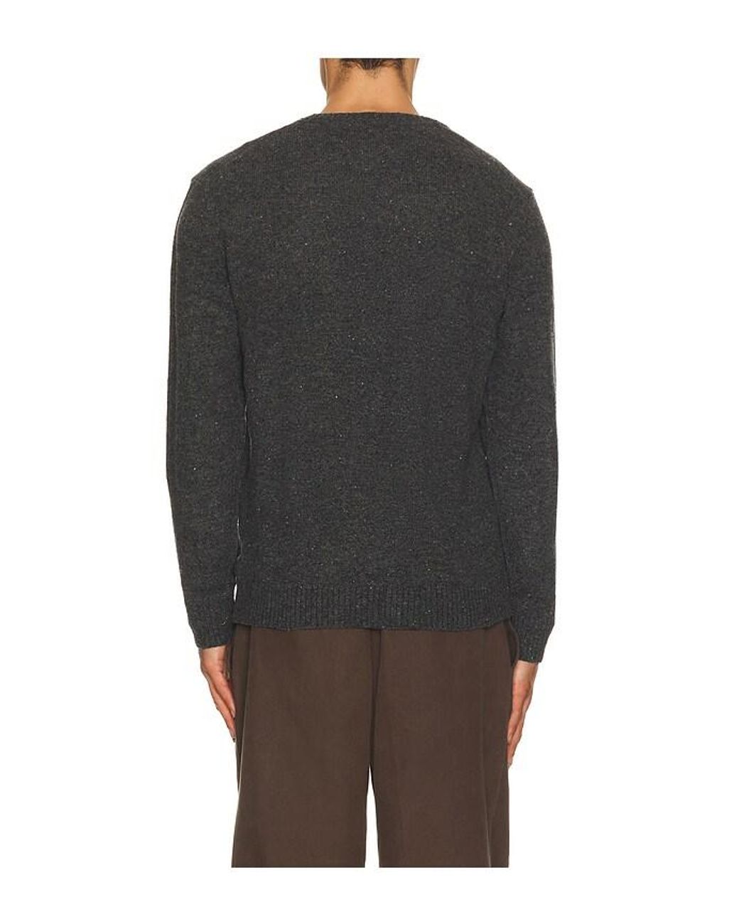 Marine Layer Black Donegal V Neck Sweater for men