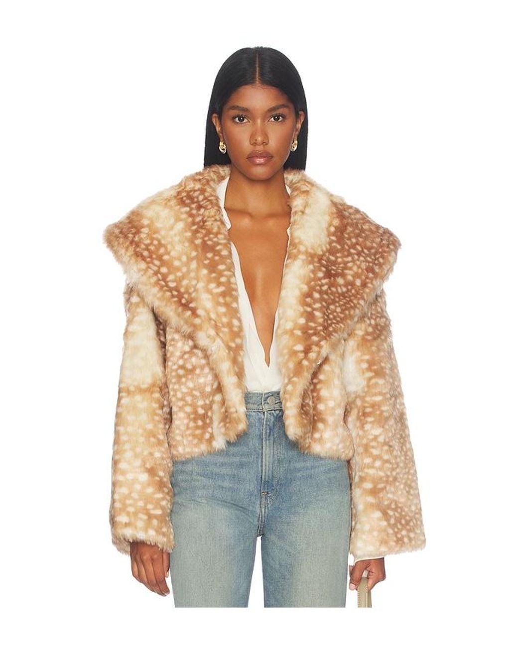 MORE TO COME Blue Rockie Faux Fur Jacket
