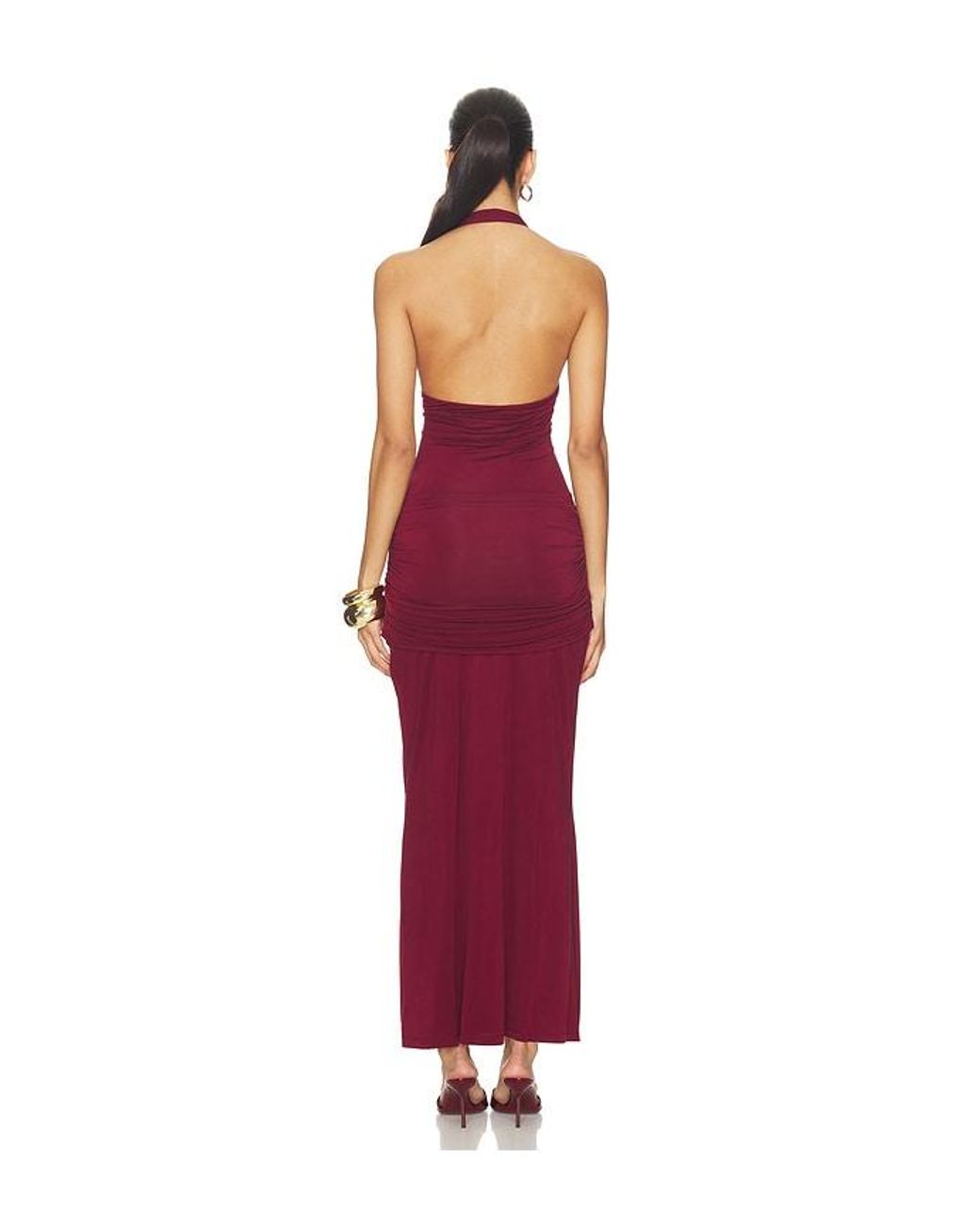 ROAME. Red Julietta Halter Dress