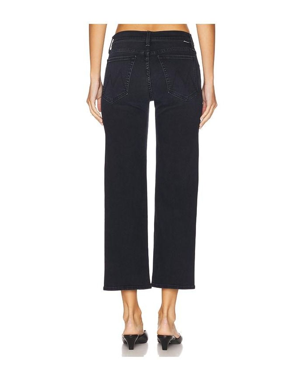 Mother Blue Petite Lil' Mid Rise Zip Rambler Jeans