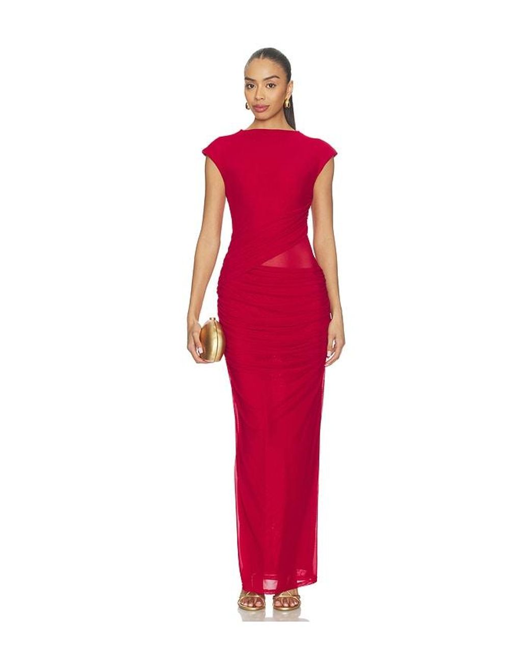 SNDY'S Red Lorelai Maxi Dress