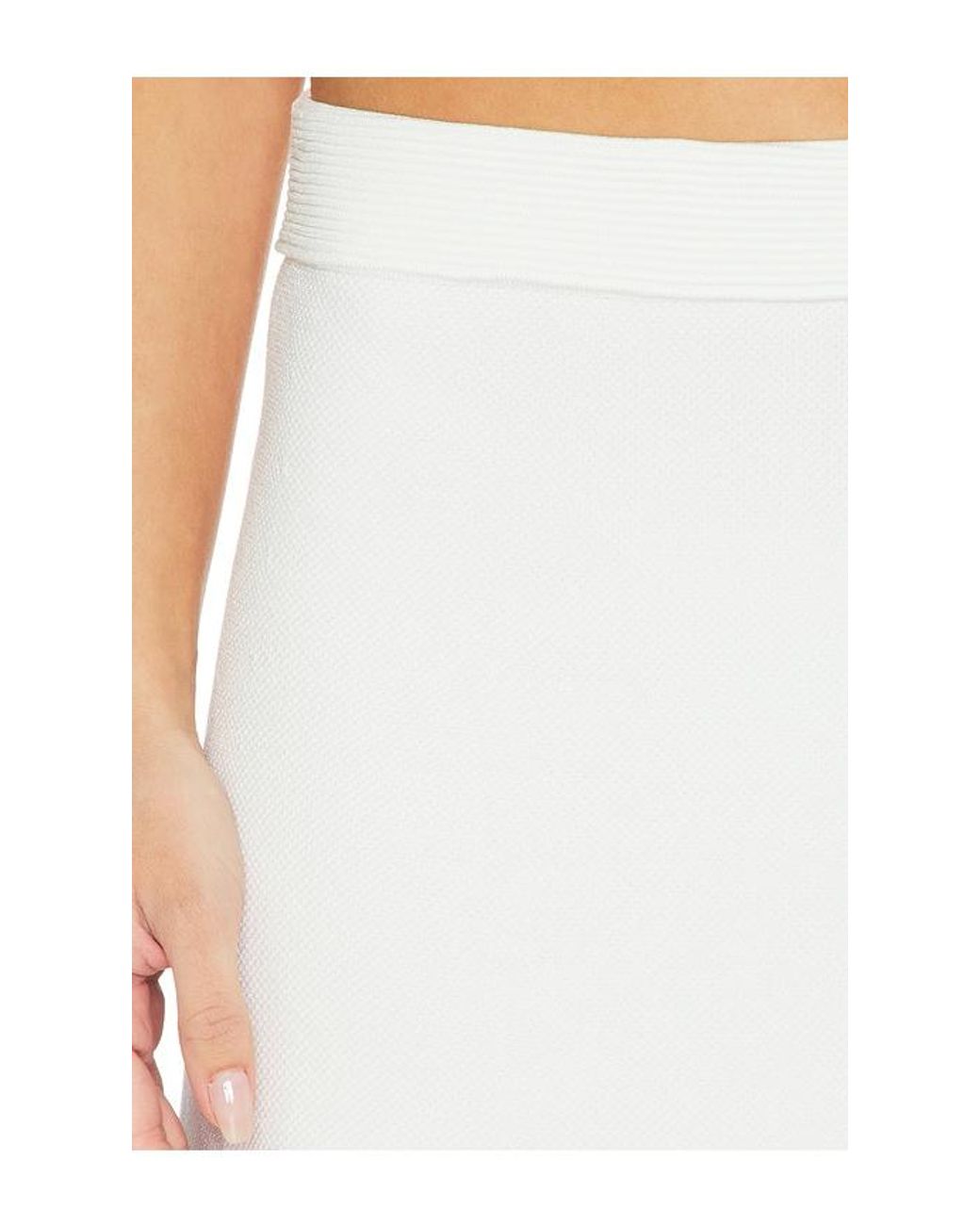 Jonathan Simkhai White Westly Open Stitch Knit Skirt